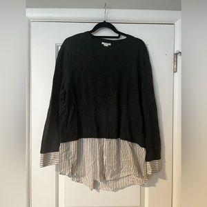 H&M sweater with blouse insert